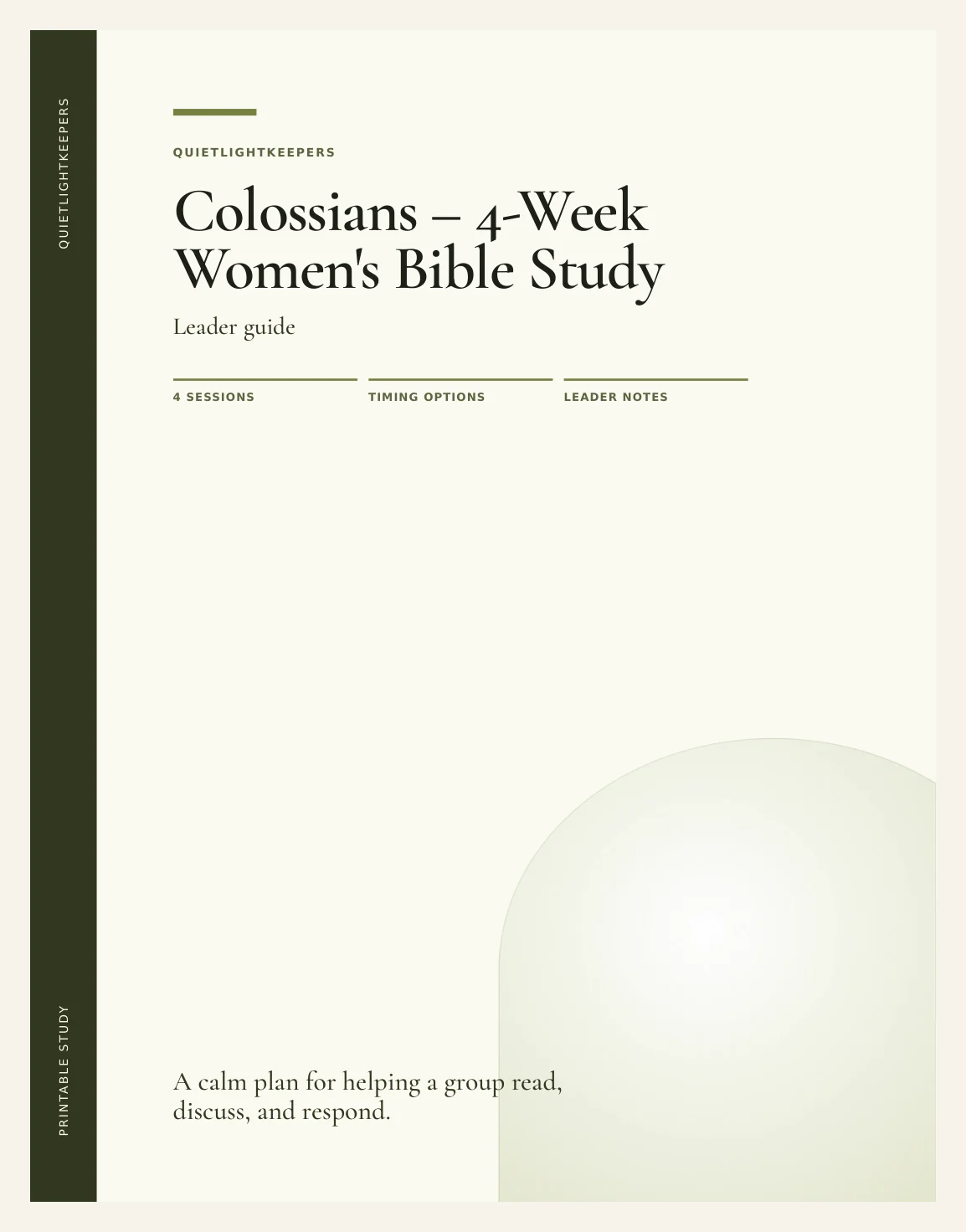 Colossians — 4-Week Women's Bible Study — Preview page 1