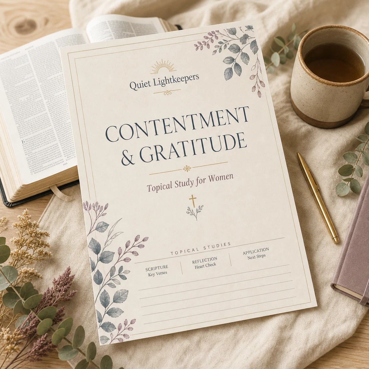 Contentment and Gratitude — Topical Study for Women — A four-week study on learning to be content